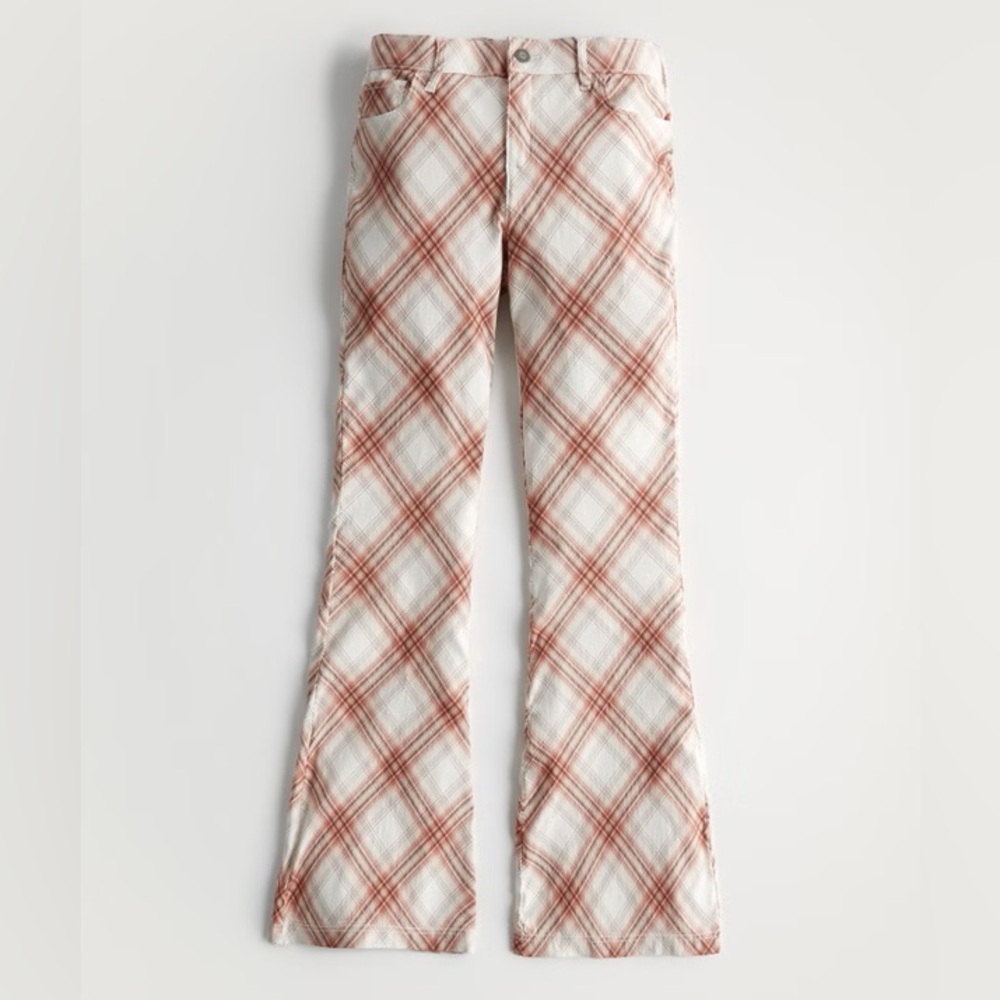 High rise plaid flare pants - Jeggings